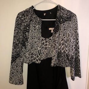 dressbarn black and white dress with jacket